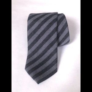 Banana Republic Gray Striped Wool/Silk Tie